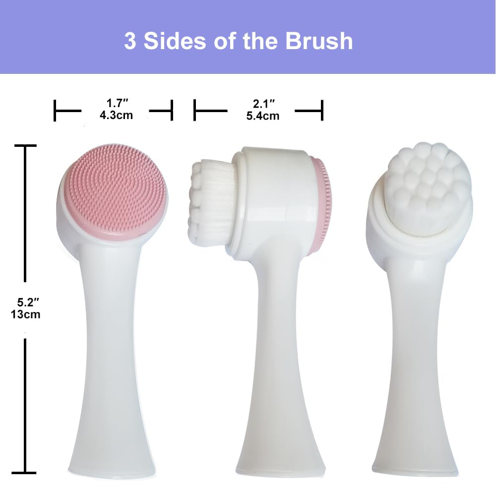 9-In-1 Face Scrubber Face Cleaning Brushes Super Soft Silicone Cleanser Brush and Facial Cleansing Massager Brush Face Cleansing Brush Set