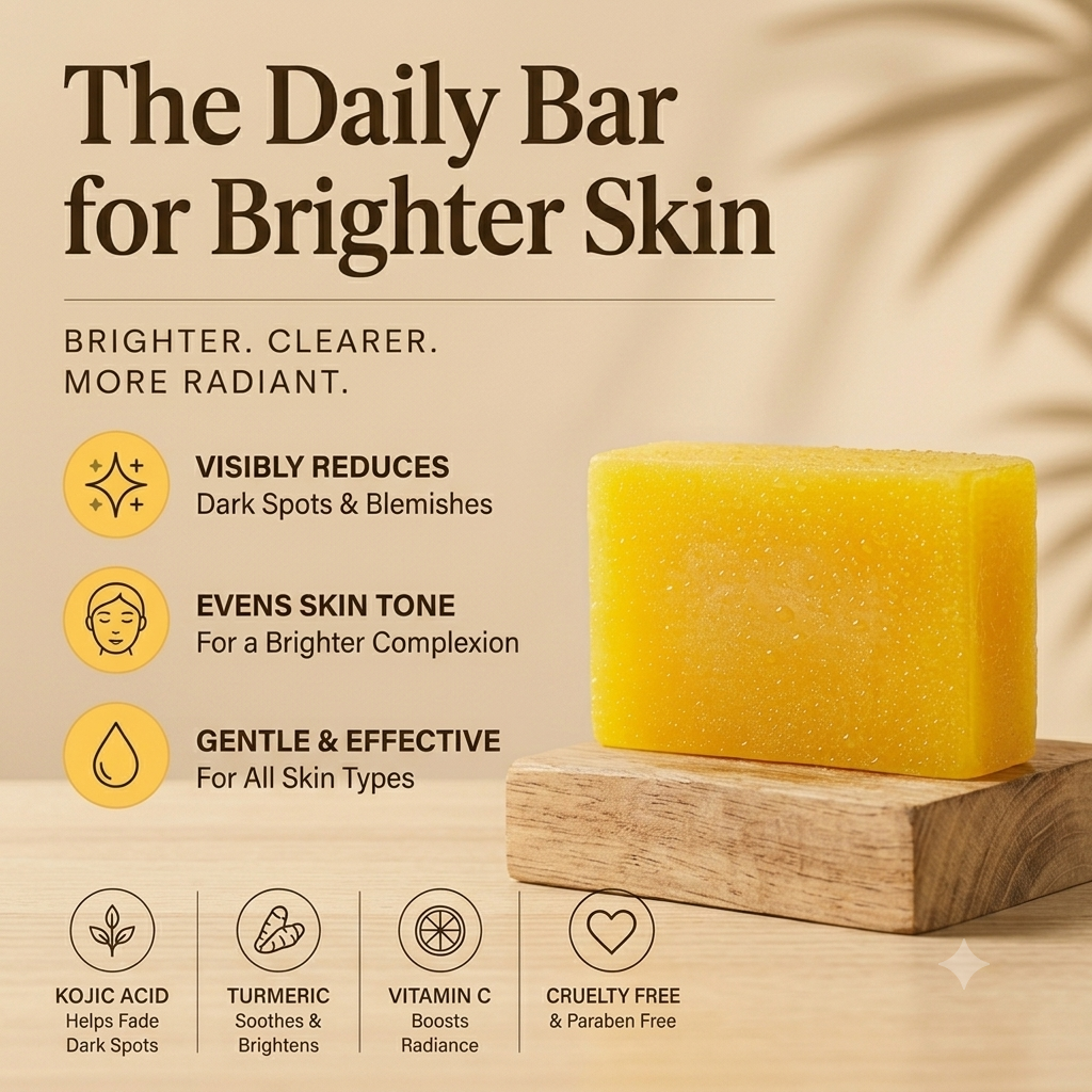 LumiBar™ - Kojic Acid & Turmeric Skin Hydrating Soap Bar (100g)