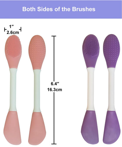 9-In-1 Face Scrubber Face Cleaning Brushes Super Soft Silicone Cleanser Brush and Facial Cleansing Massager Brush Face Cleansing Brush Set