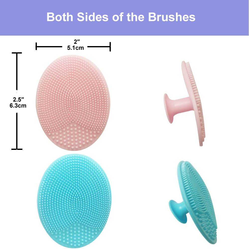 9-In-1 Face Scrubber Face Cleaning Brushes Super Soft Silicone Cleanser Brush and Facial Cleansing Massager Brush Face Cleansing Brush Set